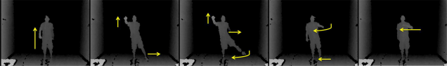 An example front depth-map of the balancing gesture